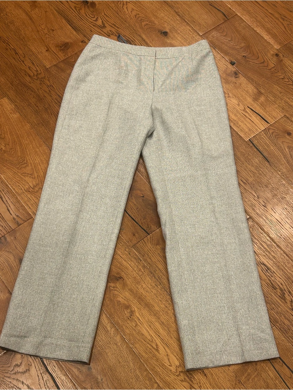 EVAN-PICONE Heathered Gray Mini-Check Dress Suit Pants Trousers Size 8